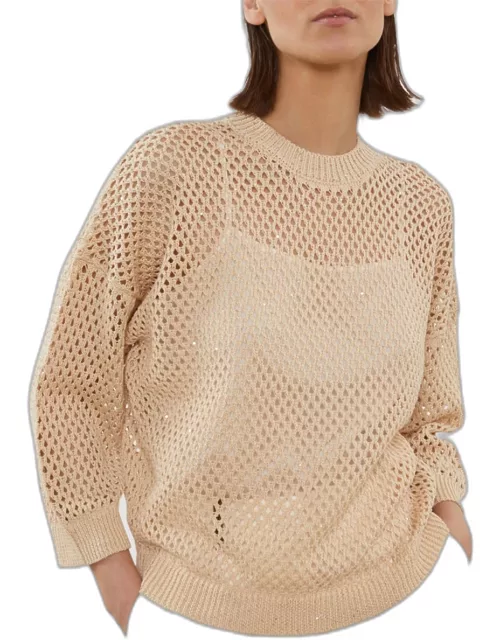 Shimmer Knit Polo Sweater