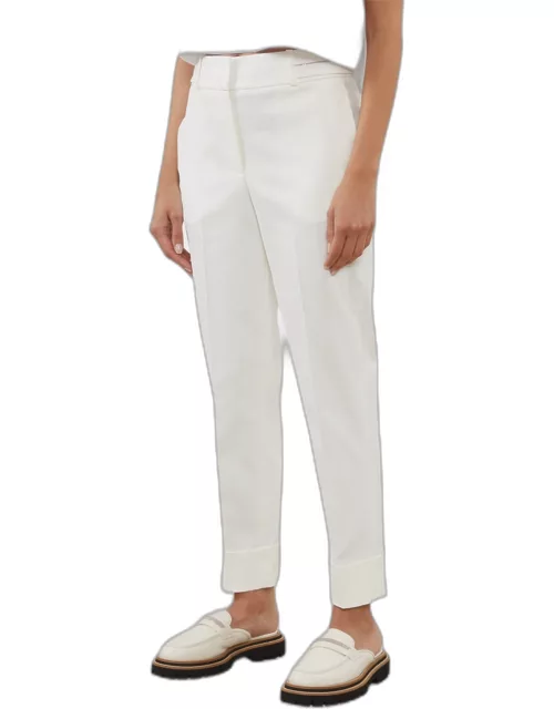 Cropped Chain-Embellished High-Rise Pant