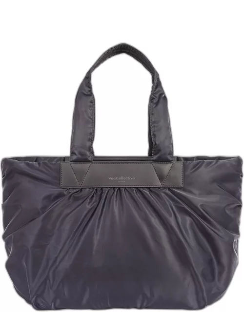 Caba Medium Ruched Nylon Tote Bag