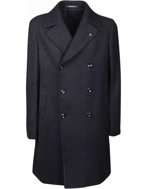Tagliatore Double-breasted Blue/black Coat