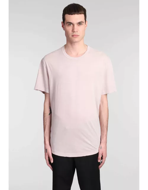 James Perse T-shirt In Rose-pink Cotton