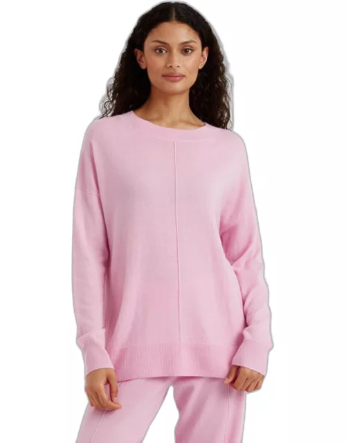 Pink-Lemonade Wool-Cashmere Slouchy Sweater