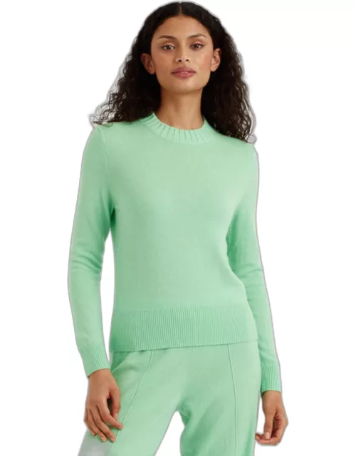 Mint-Green Wool-Cashmere Cropped Sweater