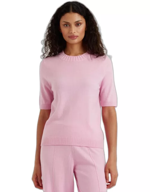 Pink-Lemonade Wool-Cashmere T-shirt