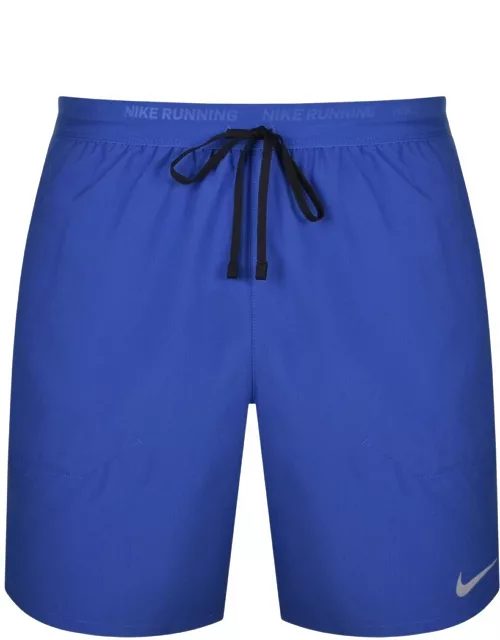 Nike Stride Logo Jersey Shorts Blue