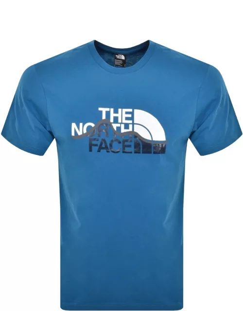 The North Face Mountain Line T Shirt Blue
