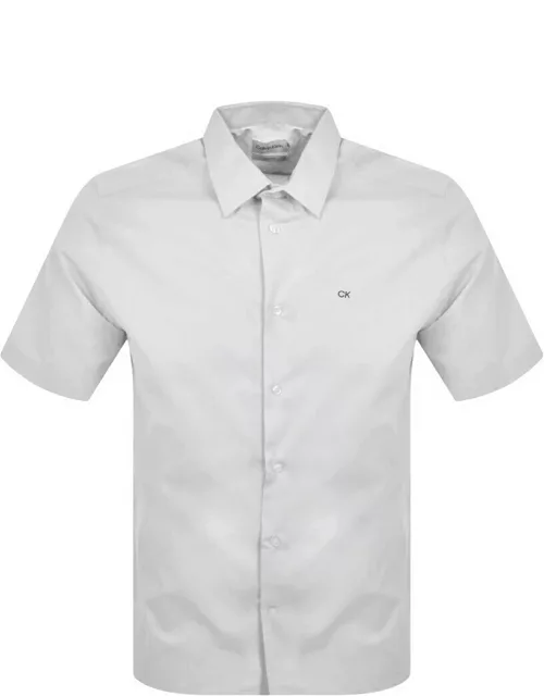 Calvin Klein Short Sleeve Poplin Shirt White