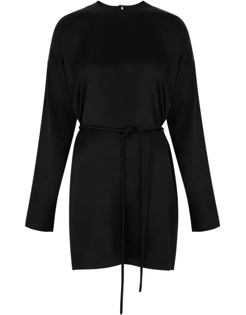 Nanushka Vanessa Satin Mini Dress - Black - L (UK14 / L)