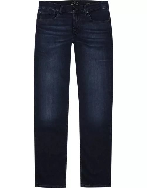 7 For All Mankind Slimmy Luxe Performance+ Dark Blue Jeans - W34/