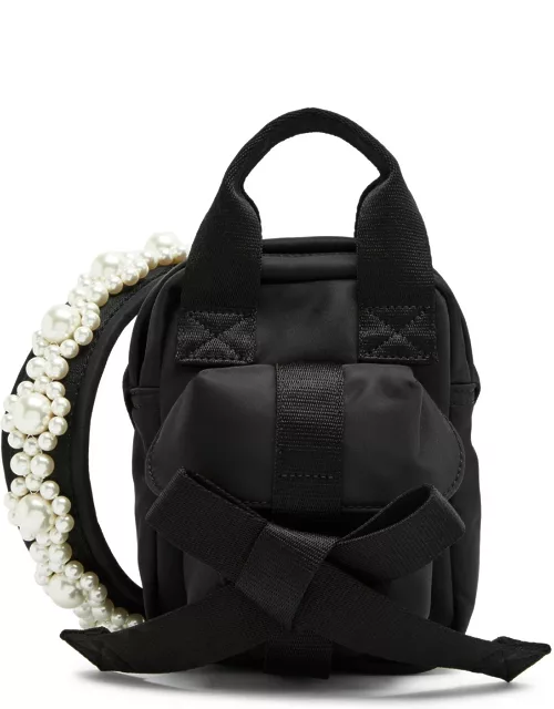 Simone Rocha Embellished Nylon Cross-body bag - Black