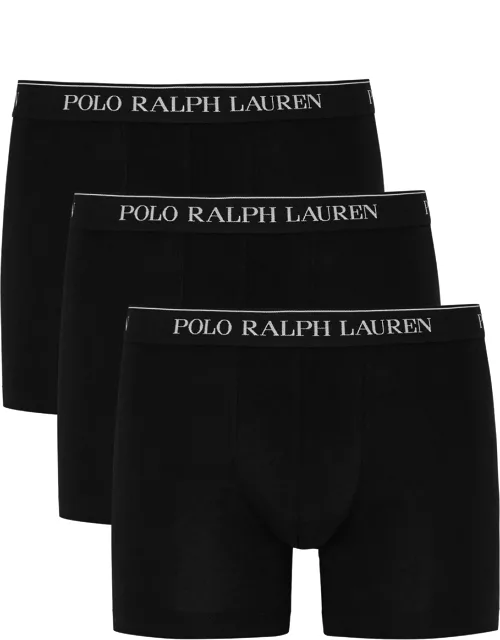 Polo Ralph Lauren Stretch-cotton Boxer Briefs - set of Three - Black