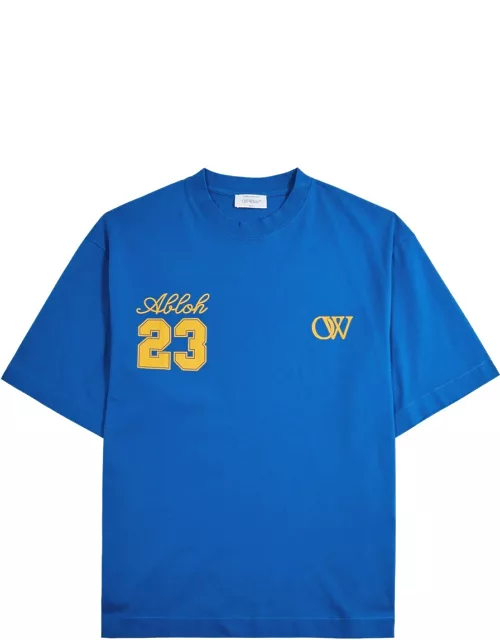 Off-white 23 Skate Logo-print Cotton T-shirt - Blue