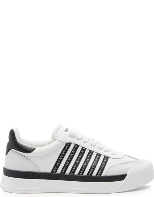 DSQUARED2 New Jersey Panelled Leather Sneakers - White - 44 (IT44 / UK10)