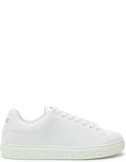 Versace Greca Responsible Faux Leather Sneakers - White - 40 (IT40 / UK6)