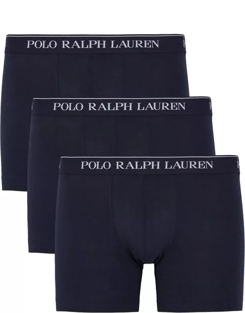 Polo Ralph Lauren Stretch-cotton Boxer Briefs - set of Three - Navy