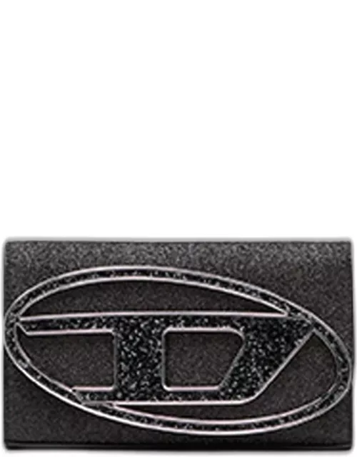 Diesel 1dr 1dr Wallet Strap Sparkly black purse with shoulder strap - 1Dr Wallet Strap