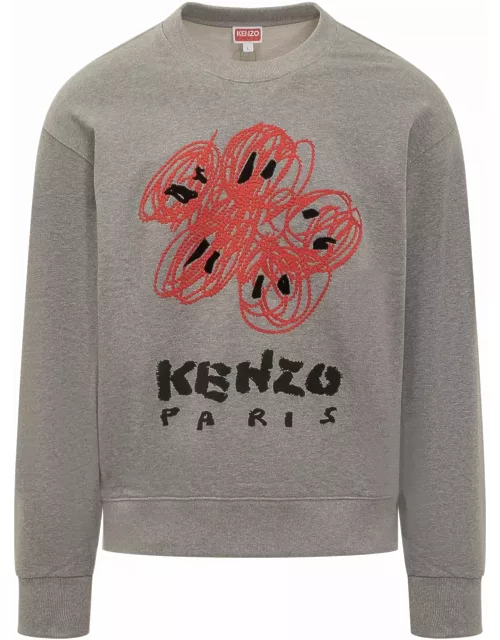 Kenzo Drawn Varsity Sweatshirt