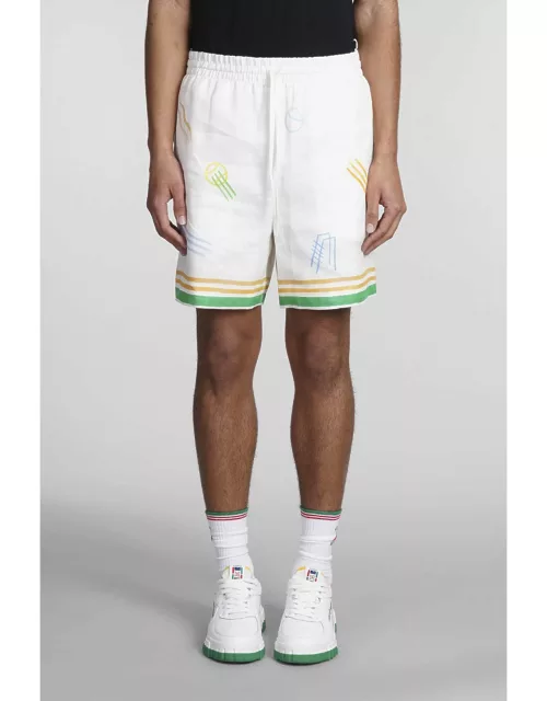 Casablanca Shorts In Beige Linen