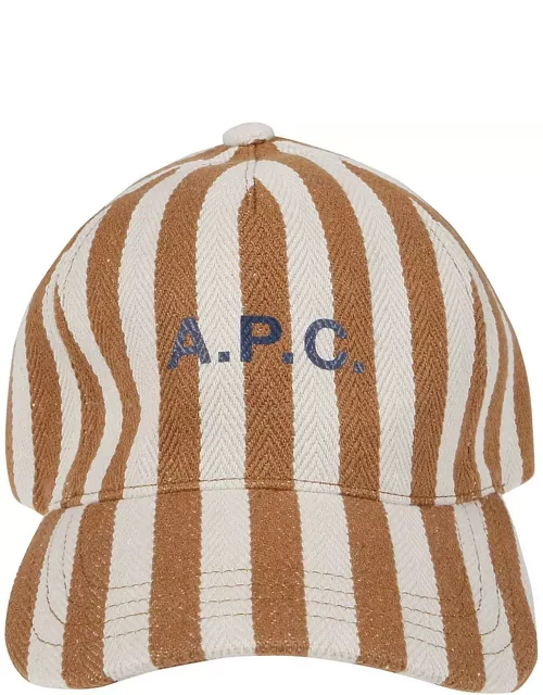 A.P.C. Logo Printed Curved Peak Baseball Cap