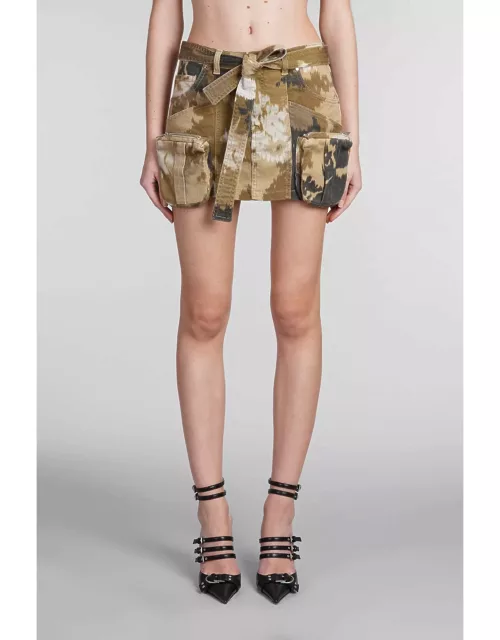 Blumarine Skirt In Camouflage Cotton