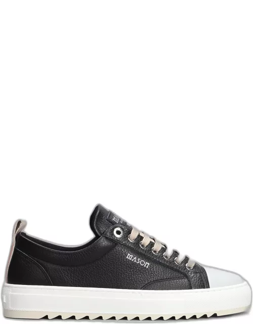 Mason Garments Astro Sneakers In Black Leather