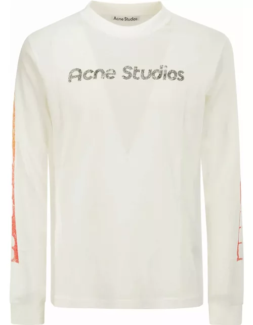 Acne Studios Logo Printed Long Sleeved T-shirt