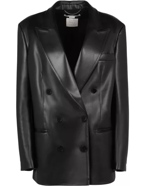 Stella McCartney Double-breasted Jacket In Vegan Leather