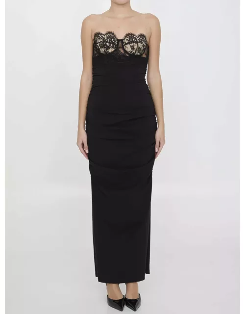 Dolce & Gabbana Long Dress With Corset