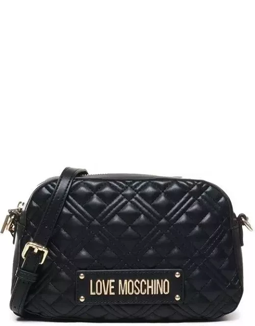 Moschino Logo Lettering Quilted Crossbody Bag
