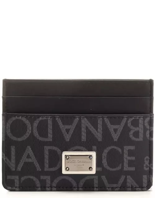 Dolce & Gabbana Card Holder With All-over Logo