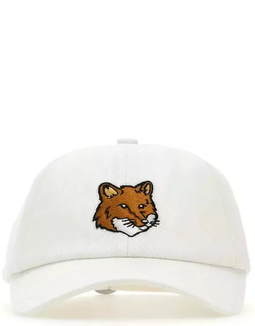 Maison Kitsuné White Cotton Baseball Cap