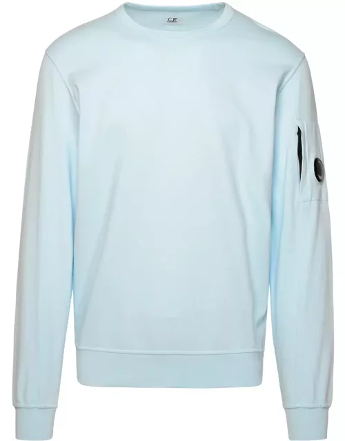 C.P. Company light Fleece Light Blue Cotton Sweatshirt