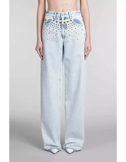 Alessandra Rich Jeans In Blue Cotton