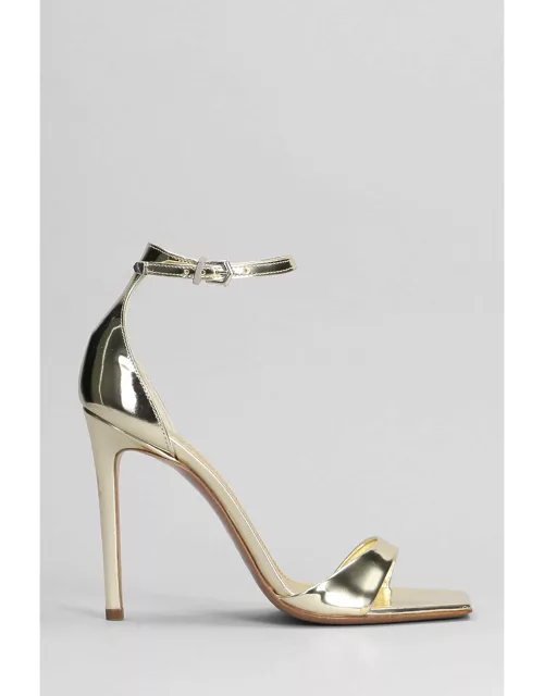 Paris Texas Sandals In Gold Leather