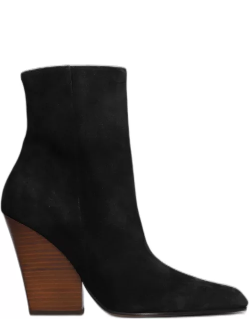 Paris Texas Jane Texan Ankle Boots In Black Suede