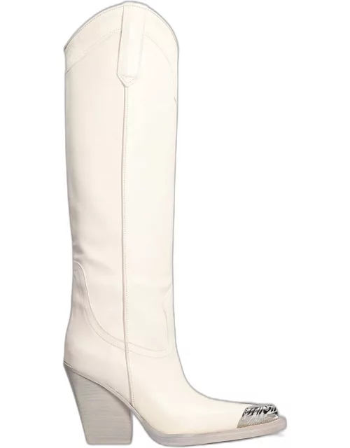 Paris Texas El Dorado Texan Boots In White Leather