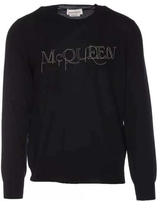 Alexander McQueen Jersey With Logo Embroidery