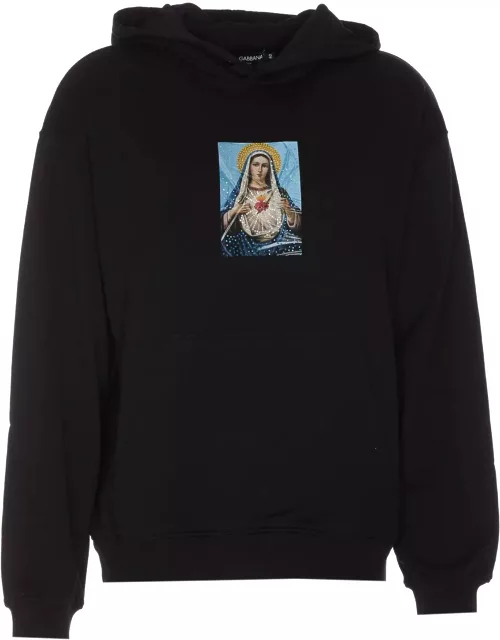 Dolce & Gabbana Printed Hoodie With Termostras
