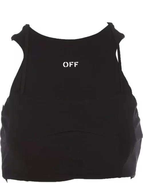 Off-White Logo Laceup Harness Bra
