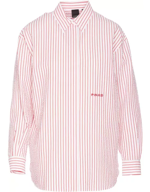 Pinko Seersucker Striped Shirt
