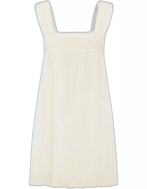 Mylah Square-Neck Embroidered Mini Dres