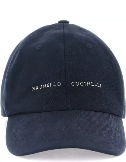 BRUNELLO CUCINELLI embroidered logo baseball cap