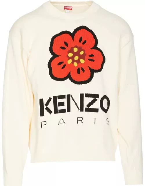 Kenzo Boke Flower Logo Intarsia Crewneck Jumper