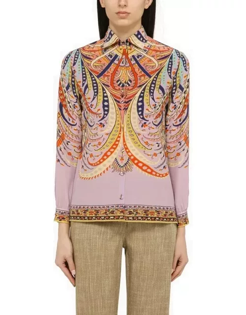 Multicoloured silk shirt