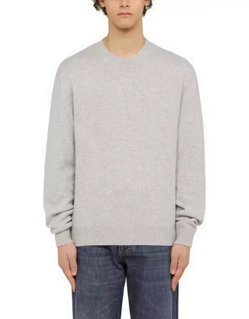 Grey cashmere crew-neck sweater
