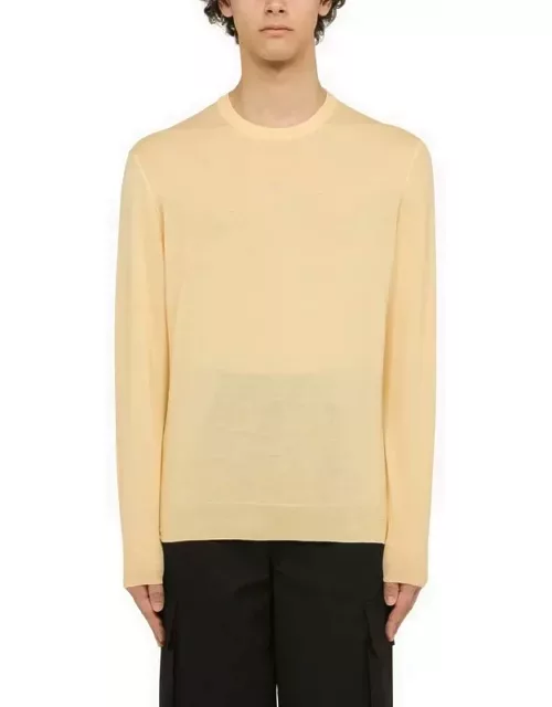 Yellow wool crewneck sweater