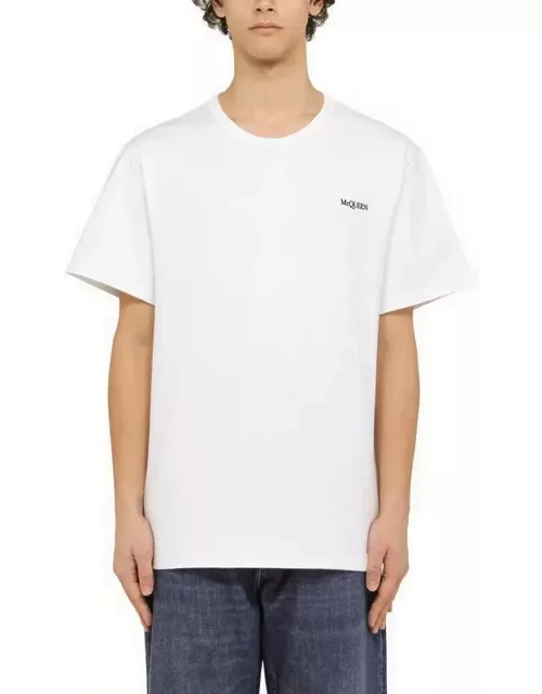 White t-shirt with logo embroidery