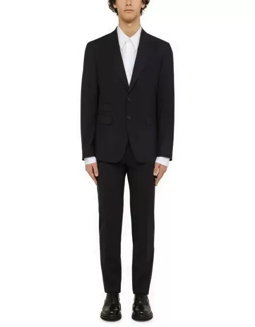 Navy single-breasted wool suit