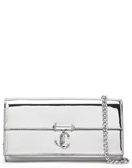 Avenue silver leather chain wallet