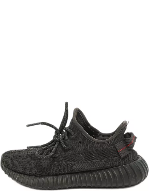 Yeezy x Adidas Black Knit Fabric Boost 350 V2 Black Sneaker